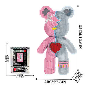 Jeu de construction créatif 3D MPIN de 32 cm, blocs micro-briques, puzzle, Sky City Medium Bear, 3700 pièces, ensemble de blocs DIY, cadeau idéal pour les enfants et les adultes - Product Image 3