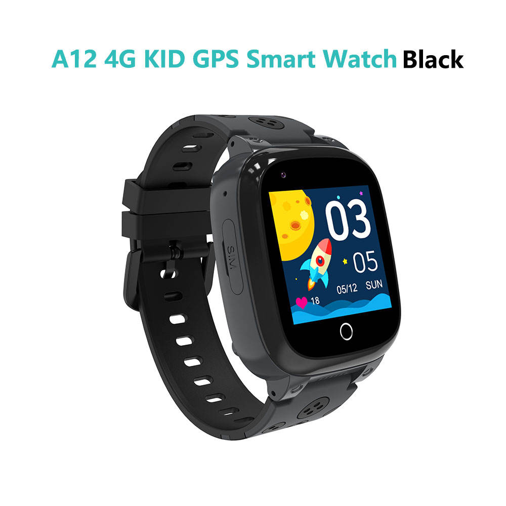 montre intelligente noire A12-4g-gps-KID-SMART-WATCH