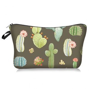 Nouvelle trousse à cosmétiques Cactus, trousse de toilette portable pour enfants, trousse de maquillage matelassée avec fermeture éclair, sac de rangement et de lavage - Product Image 2