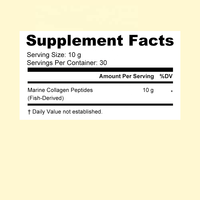 Collagène Marin en Poudre Marque Blanche 300g 30 Doses Formule Pure Sans Arôme Soutien Peau Cheveux Ongles Bien-être Alimentaire