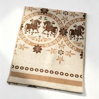 Écharpe en fausse laine jacquard de style vintage personnalisée, avec motif décoratif, offrant de la chaleur en hiver