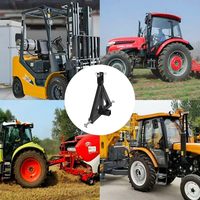 Récepteur d'attelage 3 points robuste Attelage rapide pour tracteurs de catégorie 1 Adaptateur de barre d'attelage de remorquage de 2 pouces pour remorques remorque agricole