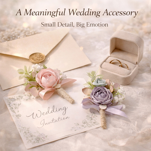 Lot de 6 Boutonnières Haut de Gamme pour <span class=keywords><strong>Mariage</strong></span>, Fleurs Artificielles en Rose Simulée pour le Marié <span class=keywords><strong>et</strong></span> les Garçons d'Honneur - Product Image 6