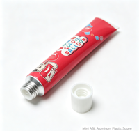 Mini tube souple en aluminium et plastique avec bouchon à vis standard pour colle à bulles, échantillons cosmétiques, emballage personnalisé, impression couleur intégrale
