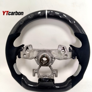 YTcarbon para G37 G35 G25 EX25 EX35 EX37 QX50 IPL <span class=keywords><strong>Nismo</strong></span> Racing Style Custom Real Forged Red Flakes <span class=keywords><strong>Volante</strong></span> de fibra de carbono - Product Image 6