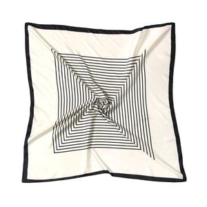 70x70cm Polyester Satin <b>Square</b> <b>Scarf</b> Plain & Striped Neck Head <b>Scarves</b> for Women Spring Summer Autumn - Product Image 6