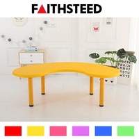 Table pour enfants en forme de rein, table d'activités pour enfants avec coins arrondis pour salle de classe, maternelle et garderie