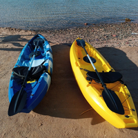 Kayak de pêche en plastique HDPE monoplace de 8 pieds, type sit-on-top, avec moteur électrique, pour la location en mer ou en océan, certifié CE