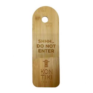 Porte-clés de porte d'hôtel personnalisé en bambou – Étiquette en bois « Ne pas déranger » - Product Image 3