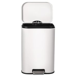 Bathroom Trash Can <b>Square</b> Stainless Steel Pedal <b>Bin</b> 12L Luxury Metal Toilet Step Trash <b>Bin</b> With Lid - Product Image 6
