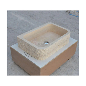 Newstar, tocador de baño de mármol de lujo con <span class=keywords><strong>lavabo</strong></span>, <span class=keywords><strong>lavabo</strong></span> de piedra Natural, <span class=keywords><strong>lavabo</strong></span> de baño de travertino Beige - Product Image 2