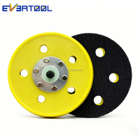 EVERTOOL Plaque de ponçage universelle de 5 pouces avec filetage externe 5/16 UNF, support en uréthane pour ponçage plat des surfaces solides