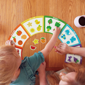 Montessori Màu sắc chơi thiết lập bằng gỗ Xếp Chồng Đồ chơi cầu vồng màu sắc công nhận cuốn sách giáo dục hộp cho trẻ em - Product Image 2