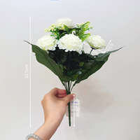 Bouquet de fleurs artificielles d'hortensias multicolores, fausses fleurs pour la décoration de la maison, arrangements floraux pour mariage