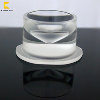Puces LED 10w 50w Angle de faisceau 90 degrés Optique COB TIR Lentille en verre Réflecteur 45mm