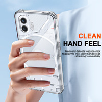 Coque de téléphone portable souple en TPU Crystal Clear pour rien Téléphone 1 2 2a Couverture arrière transparente de luxe