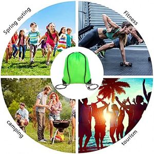 กระเป๋าเป้สะพายหลังกันน้ำราคาถูก ลดราคาพิเศษ กระเป๋าทรัมป์ ผ้าโพลีเอสเตอร์ 210d กระเป๋าแบบมีเชือกผูก  รับสกรีนโลโก้ - Product Image 5