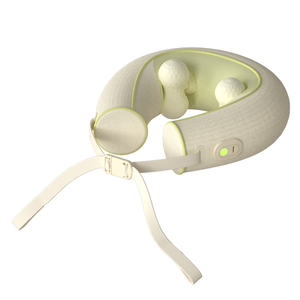 Masajeador corporal de tela de gamuza eléctrica Shiatsu inalámbrico Control de sincronización de calor para cuello, columna Cervical, pistola de relajación, almohada de masaje - Product Image 1