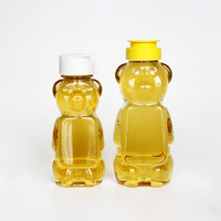 Bouteilles en plastique pour pot de miel, pot de miel en forme d'ours, 175g, 8oz, 12oz, 16oz, emballage en plastique pour les abeilles