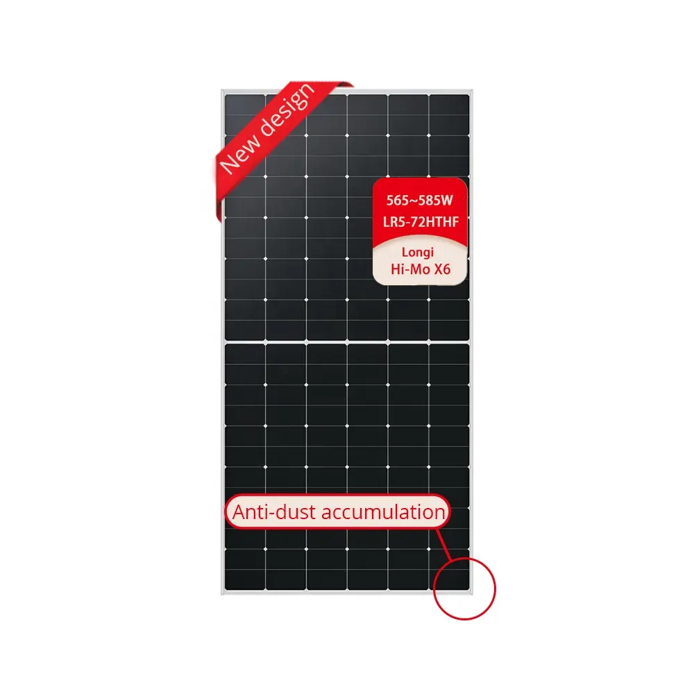 Eu Stock Longi Solar panel Himo X6 Wissenschaftler Solar panel 144 Zellen 590w 595w 600w Verhindern Sie Staub ansammlung PV-Modul