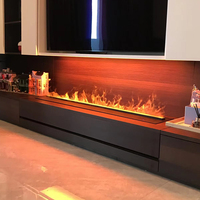 Foyer électrique 3d d'intérieur européen en gros Panneau à cristaux liquides Foyer 3d encastrable à flamme led Atomiseur Foyer à vapeur