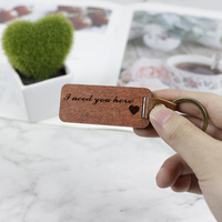 100% Naturholz Schlüssel bund Logo Zubehör Holz rohling Akzeptiert Handwerk Bestseller Produkt Holz schlüssel ring