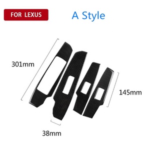<span class=keywords><strong>Autocollant</strong></span> de cadre de panneau de commande de lève-<span class=keywords><strong>vitre</strong></span> en fibre de carbone pour LEXUS IS250 13-19 Accessoires de garniture intérieure - Product Image 2