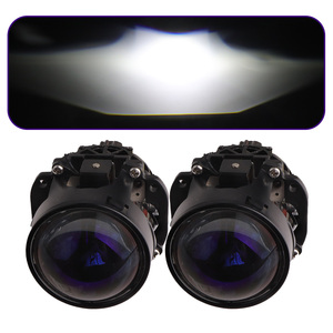 Proyector de 2,5 pulgadas biled <span class=keywords><strong>azul</strong></span> <span class=keywords><strong>Mini</strong></span> coche motocicleta Led faro Bi Led proyector con Angel Demon Eyes - Product Image 3
