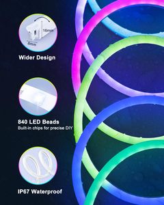 Tira de Luz LED Inteligente RGB de 3.28 Pies y 5V para Alquileristas y Propietarios de Espacios Pequeños, Control Remoto por Aplicación, Resistente al Agua IP65, Flexible, Decoración para Dormitorios - Product Image 2