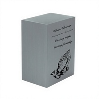 Urna Funeraria de Acero Inoxidable de Primera Calidad, Estilo Europeo, con Manos en Oración, para Cenizas de Bebés o Mascotas, con Logotipo Personalizado