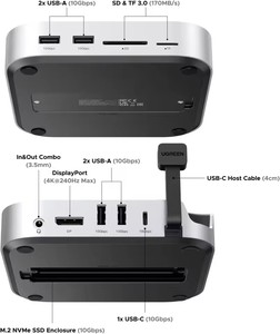 Base de Conexión USB UGREEN 10 en 1, Estación de Acoplamiento DP, Carcasa para SSD M.2 NVMe, 4K 144Hz, USB A/C 10G, SD/TF, Audio para <span class=keywords><strong>Mac</strong></span> <span class=keywords><strong>Mini</strong></span> 2026 - Product Image 2