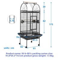 Accessoires en acier inoxydable robustes pour cage à oiseaux canaris, couvercle de cage extérieur grand format portable carré pour usage au bureau toutes saisons – Promotion
