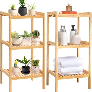 Three Tier Bamboo Bathroom Shelf 31 In H 15 In W <b>13</b> In D Standing Storage Rack For Bathroom Bedroom Living <b>Room</b> - Product Image 5