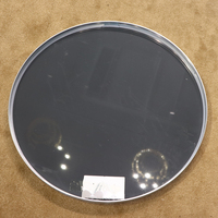 Miroir rond à cadre en aluminium doré de style salon professionnel, décoration murale pour la maison