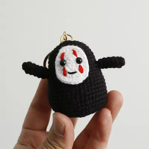 Llavero de Peluche con Figura Masculina sin Rostro de Anime, Tejido a Mano, Juguete Único, Regalo de Halloween y Navidad, Venta al Por Mayor - Product Image 4