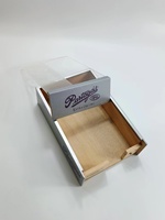 Boîte à dessert en bois écologique avec couvercle coulissant en acrylique, boîte de rangement en bois sur mesure pour l'emballage de fruits, bonbons et chocolats