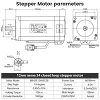 Kit de moteur pas à pas Hybrid Easy Servo Nema 34 avec pilote d'encodeur HSS86 Kit CNC en boucle fermée