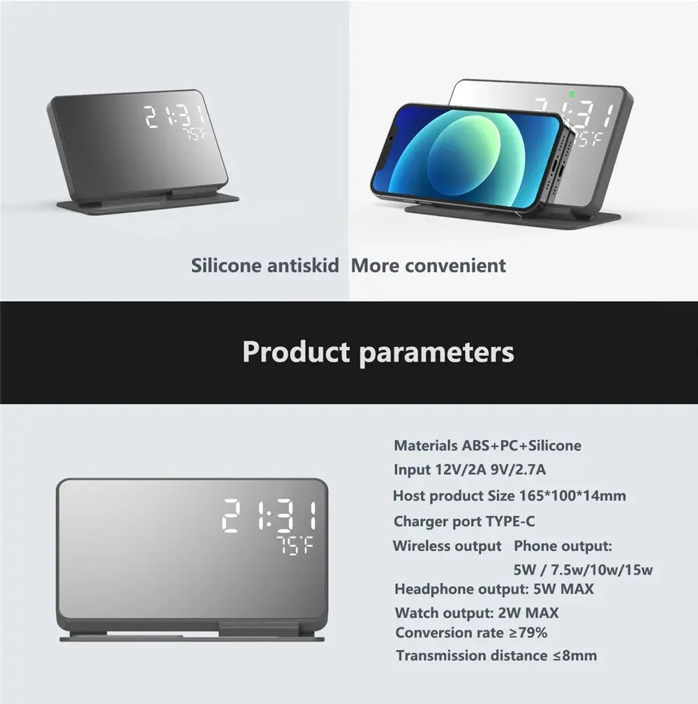 Лидер продаж, беспроводное зарядное устройство 4 в 1, быстрая зарядная станция для IPhone, Xiaomi, телефон, наушники, часы, многофункциональное Беспроводное зарядное устройство