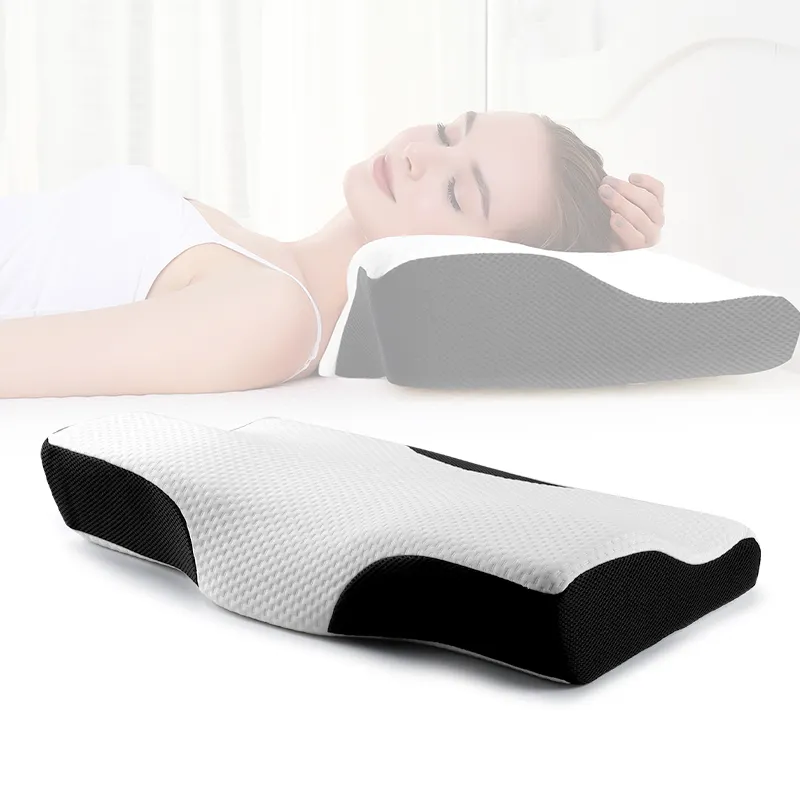 Memory Foam Orthopedic Ergonomic Contour Cervical Sleep Bedding Neck Pain Nursing Pillow for side, back and stomach sleepers
