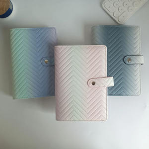 Nuovo stile minimalista portatile A6 trapuntato in pelle PU organizzatore personalizzato <span class=keywords><strong>buste</strong></span> in contanti basso MOQ Budget Planner Kawaii Budget Binder - Product Image 6