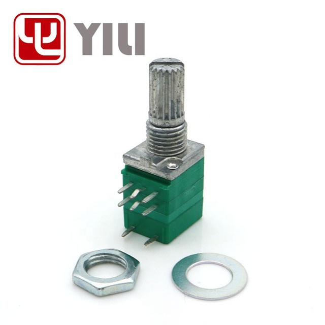 RK09 Rotary Shaft Alps Potentiometer B100k  Potentiometer with Switch Dual Gang Potentiometer 8 Pin