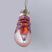 Vente directe usine – Ornements de Noël rectangulaires en verre soufflé à la main, personnalisables, en forme de chaussures de sport