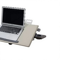 Bureau debout GLK K30012, bureau de bureau à hauteur réglable avec pente d'écriture et gestion des câbles