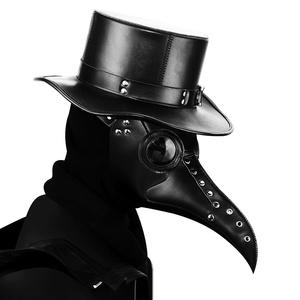 Masque <span class=keywords><strong>de</strong></span> docteur <span class=keywords><strong>de</strong></span> <span class=keywords><strong>la</strong></span> <span class=keywords><strong>peste</strong></span> steampunk à bec d'oiseau, <span class=keywords><strong>chapeau</strong></span> haut <span class=keywords><strong>de</strong></span> forme gothique vintage, accessoire <span class=keywords><strong>de</strong></span> costume pour adultes pour Halloween, cosplay et fête - Product Image 2
