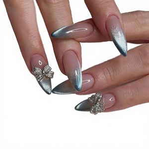 Uñas Acrílicas Personalizadas al por Mayor, 24 Piezas, con Grabado Láser, Empaque ABS, Puntas Largas, Diseño Cuadrado, Accesorios de Presión para Dedos - Product Image 2