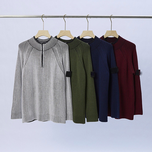 Pull-over chaud à col montant pour homme, en coton RWS 100% <span class=keywords><strong>de</strong></span> luxe, anti-plis, avec logo personnalisé, motif uni, hiver - Product Image 2