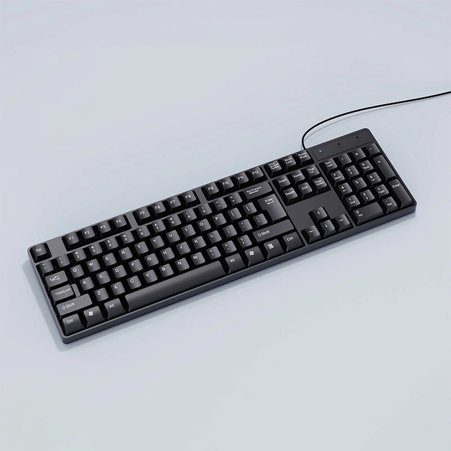 OEM Wholesale 104-Key Business Keyboard Full Wired PC Waterproof USB Black Standard  Operation New Gaming Accessories