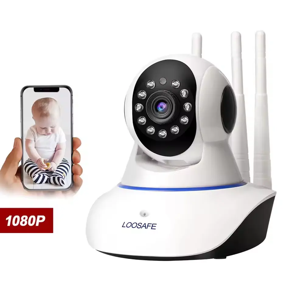 Caméra HD 1080P Tuya Smart Wireless WiFi Caméra Support Alexa Google Surveillance de sécurité intérieure Surveillance PTZ CCTV Caméra