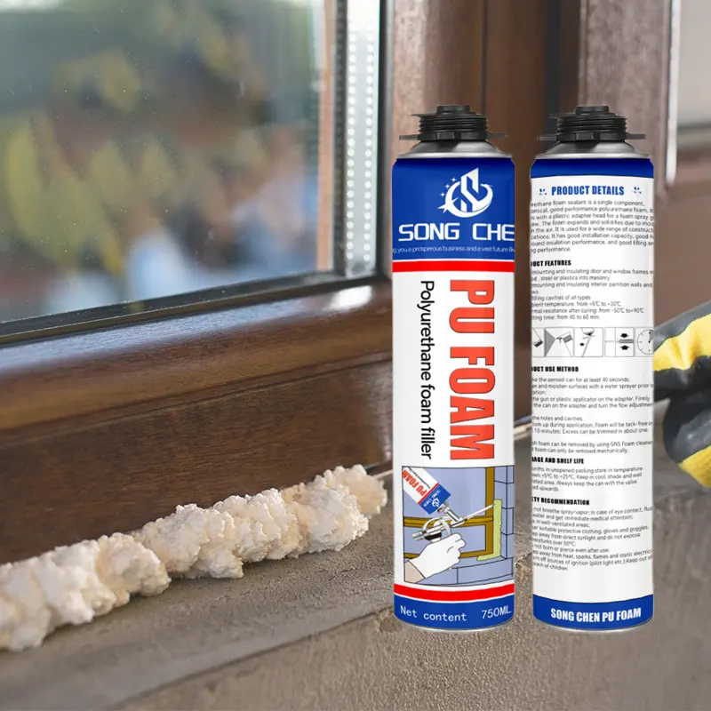 SONGCHEN general-purpose polyurethane foaming agent  suitable for decoration of doors and windows caulking bonding
