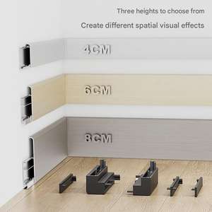 Plinthe en alliage d'aluminium noir en gros, style moderne, peut couvrir <span class=keywords><strong>les</strong></span> espaces entre <span class=keywords><strong>les</strong></span> sols, un incontournable pour la décoration <span class=keywords><strong>de</strong></span> la maison - Product Image 2